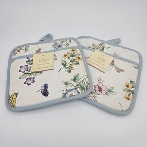 Lenox BUTTERFLY MEADOW - Set Of 2 Pot Holders New With Tags